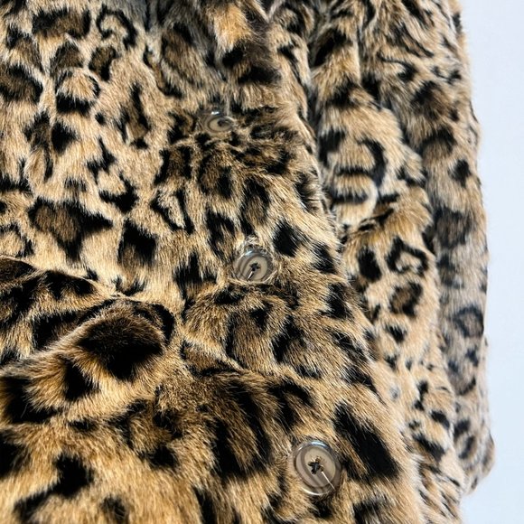 American Eagle Leopard Faux Fur Coat - XL - Picture 2 of 5